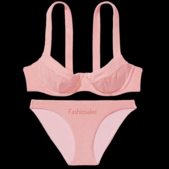 Victorias Secret Set Wicked Push Up without padding terry Bikini Top & Bottom - Picture 2 of 7